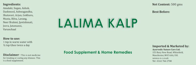 Lalima Kalp 500gm (Treats Hot Flashes and maintains Pitta Balance)