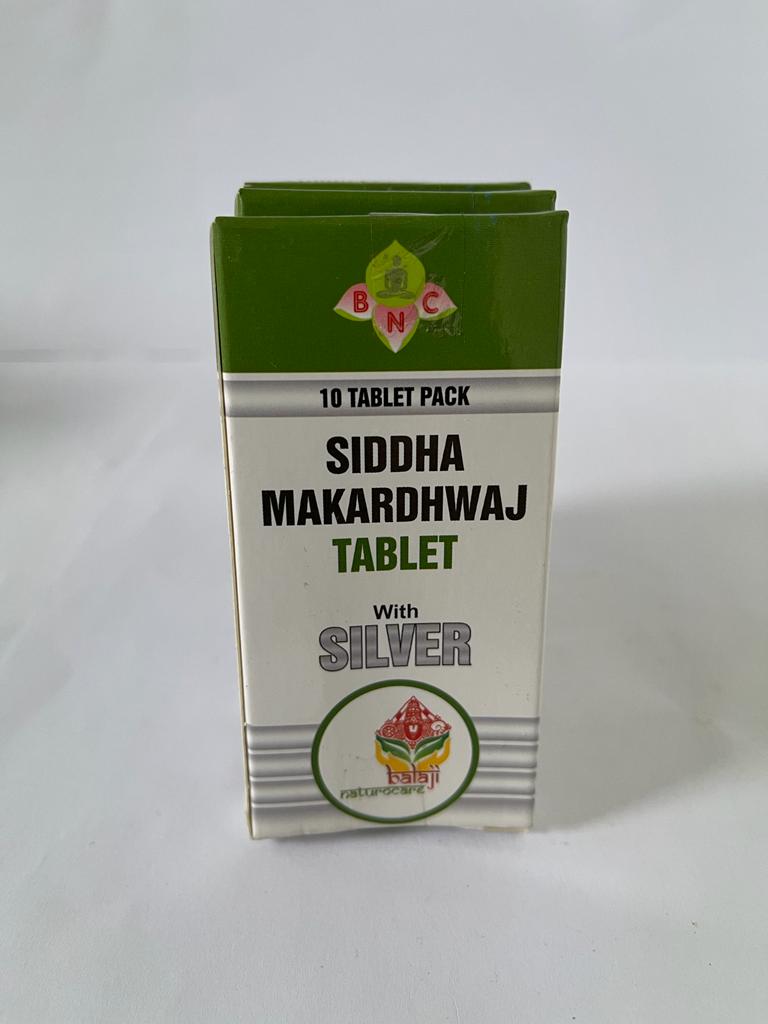 BNC Siddha Makardhwaj Tablet with Silver 10 Tablets (Maintain Vitality & Stamina)