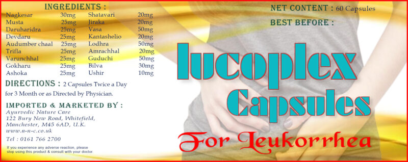 Lucoplex Capsules 120 capsules (For Leukorrhea)